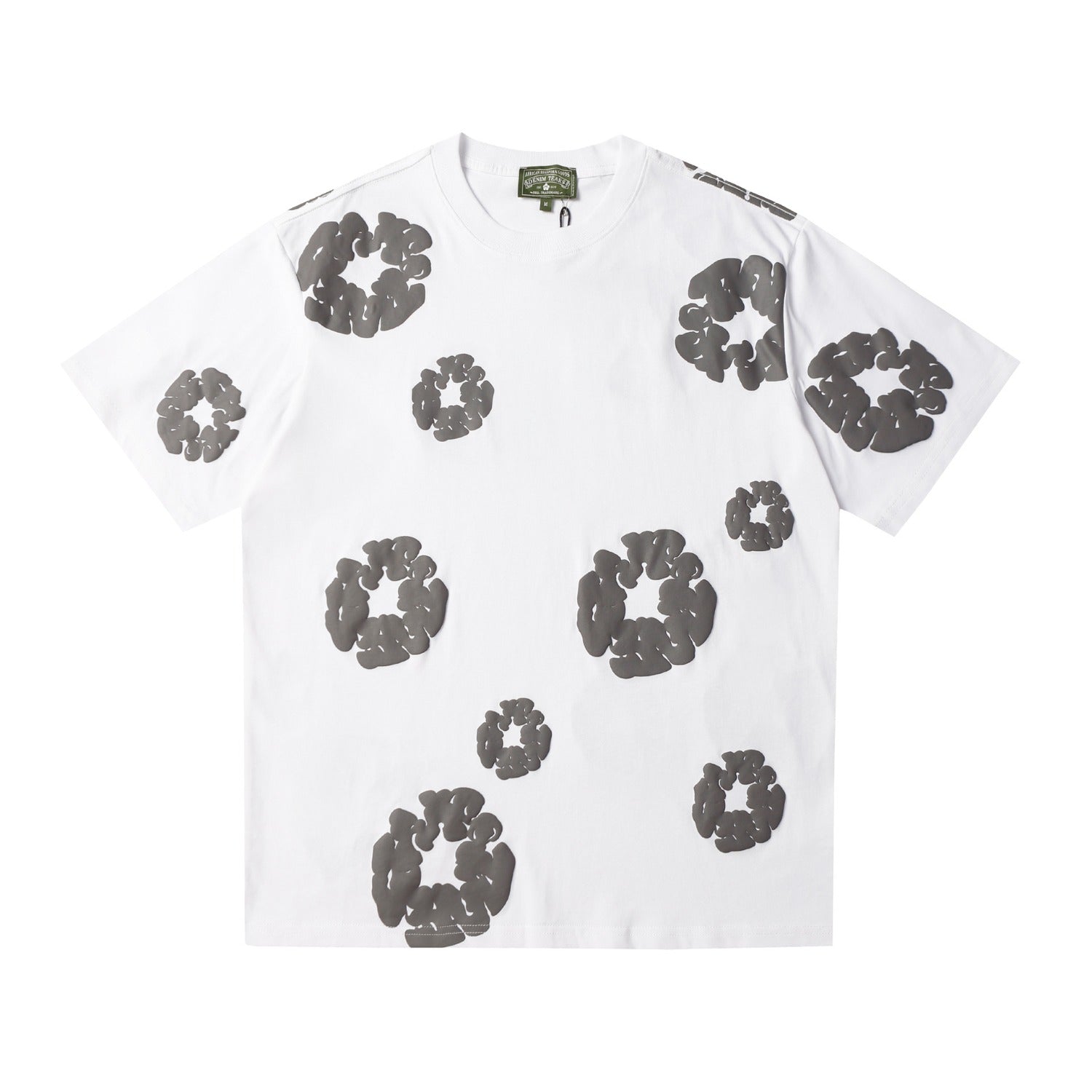 Denim Tears Outfit:T-shirt/Shorts (Separate Purchase Options) Puff Print Short Sleeve T-shirt Loose Couple Shorts Suit
