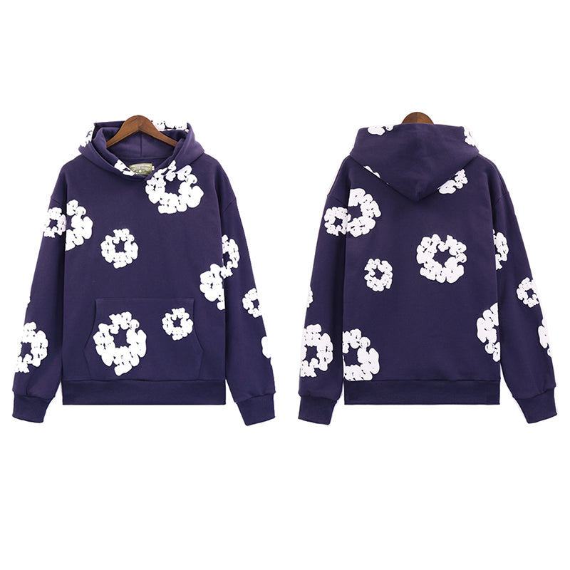 Denim Tears Outfit:Hoodie/Sweatpants (Separate Purchase Options) Loose Hooded Sweatshirt Casual Sweatpants