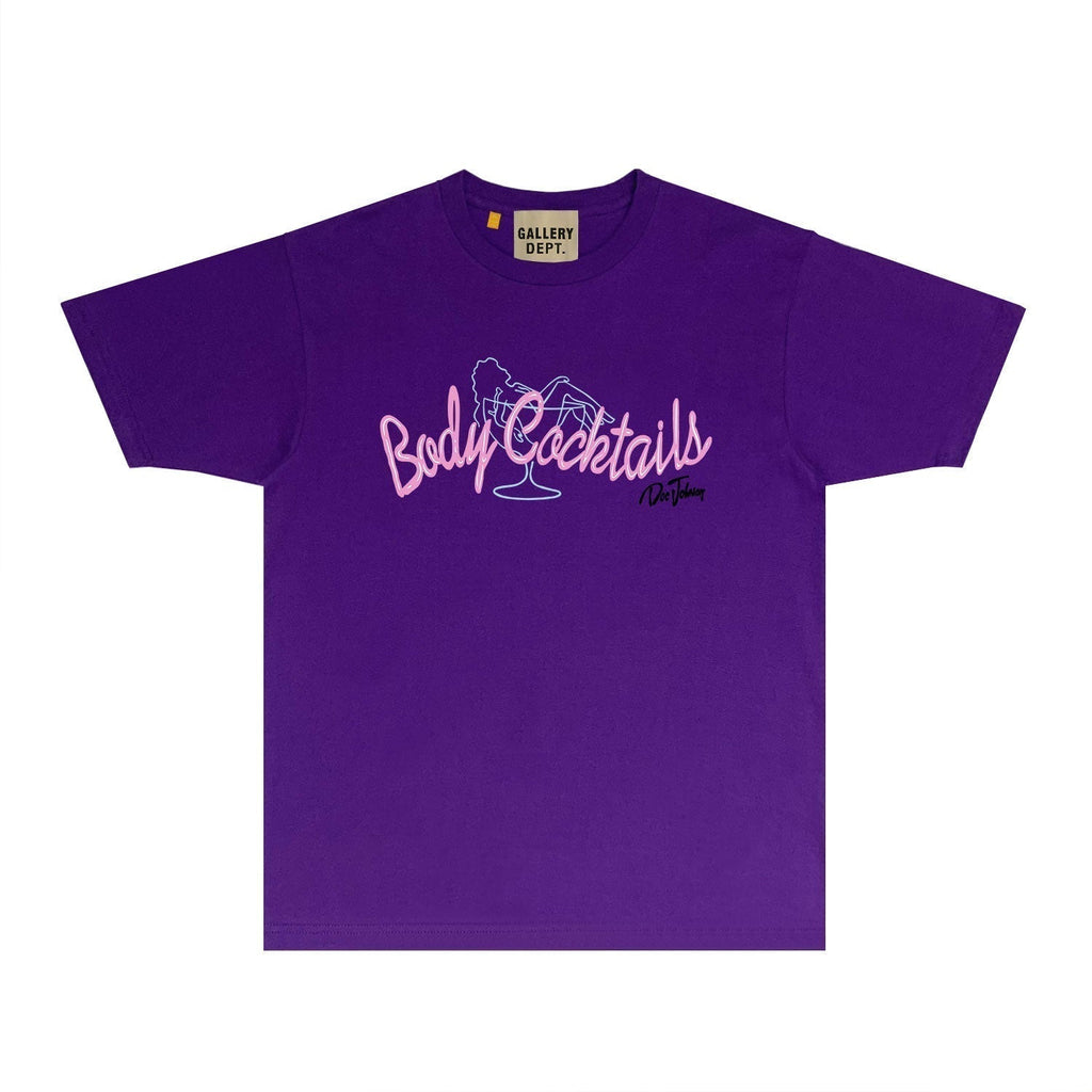 Gallery Dept T Shirt Retro Printed Loose Short-Sleeved Shirt