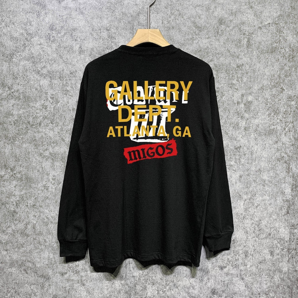 Gallery Dept Long Sleeved Shirt Fashion Brand Long Sleeve Long-Sleeved T-shirt Blouse