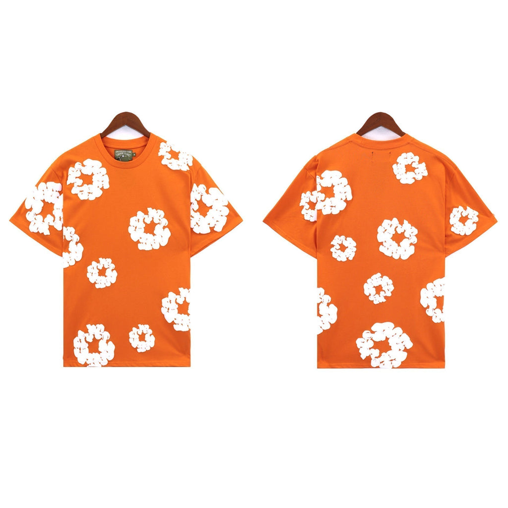 Denim Tears T-shirts Kapok Puff Print Short Sleeve T-shirt