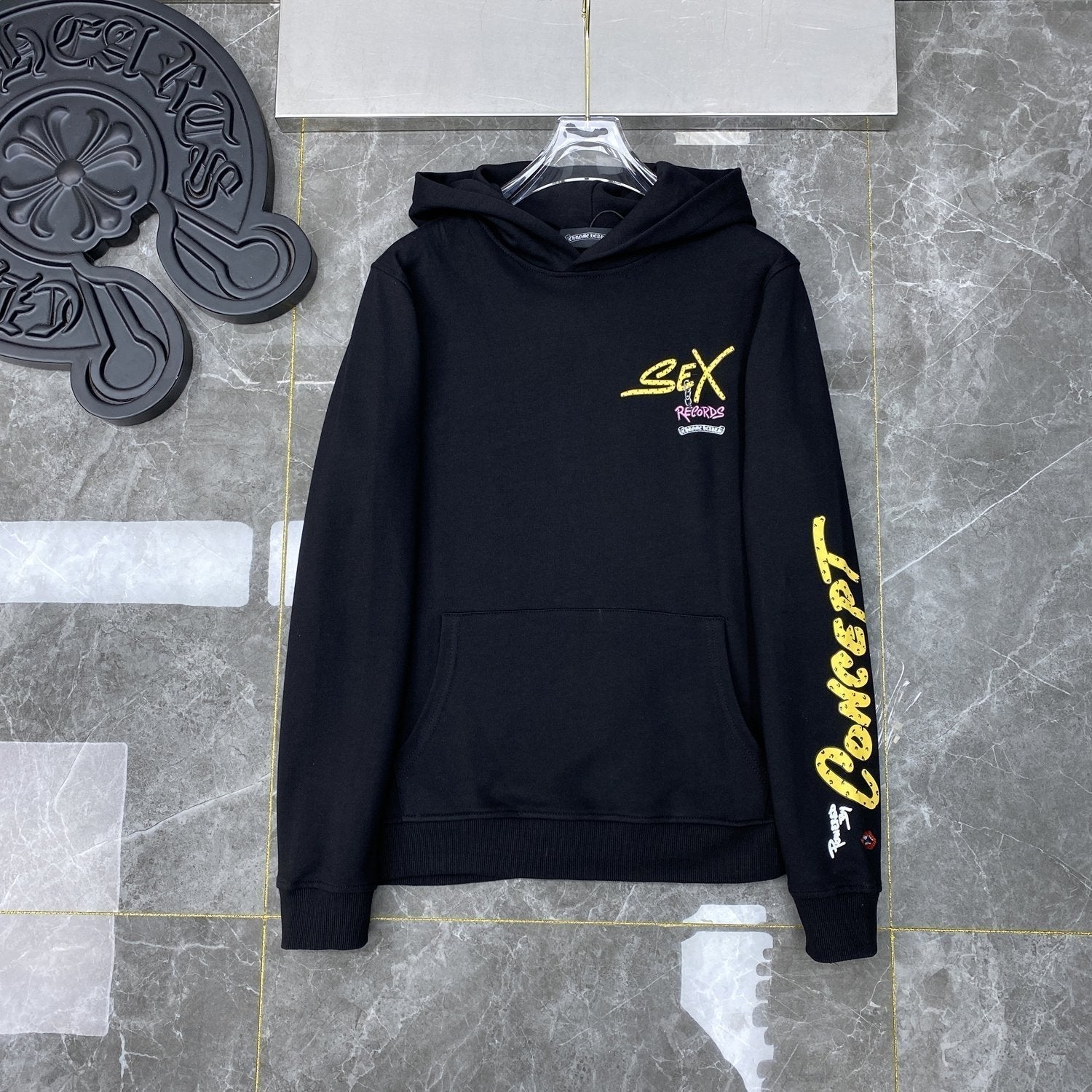 Chrome Heart Hoodie Crowe hooded cotton men's and women's casual sweater