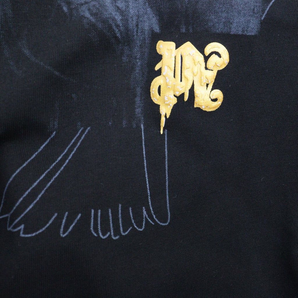 Palm Angels T-shirt Pigeon Flow Lacquer Letter Foam Short Sleeve T-shirt