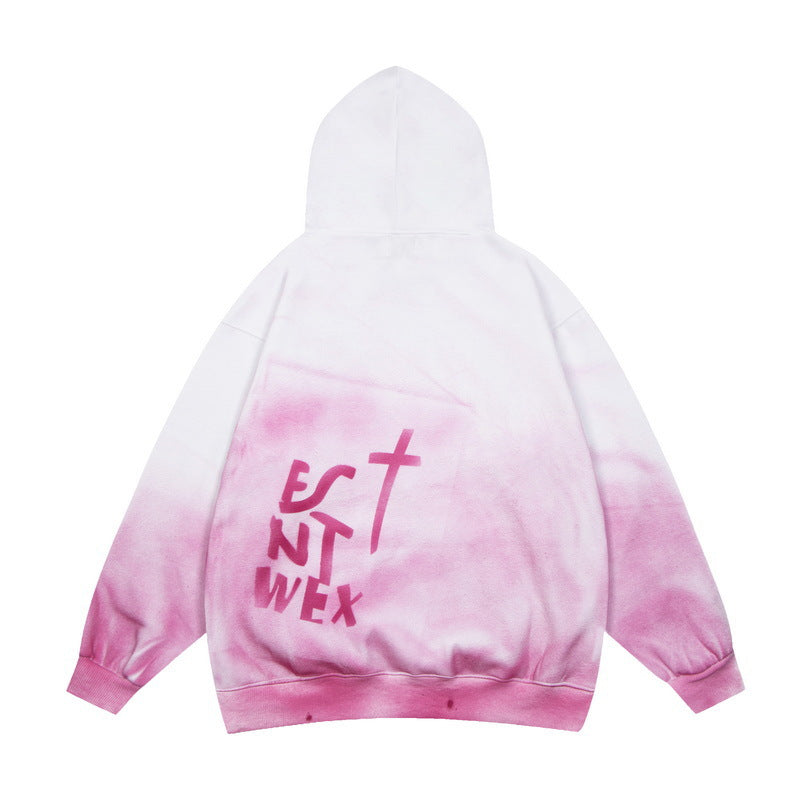 Gallery Dept Hoodie hand-painted paint point gradual change tie-dye hooded sweater